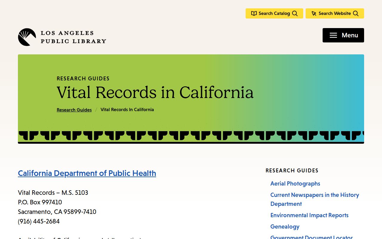 La Puente directories and LAPL California vital records research