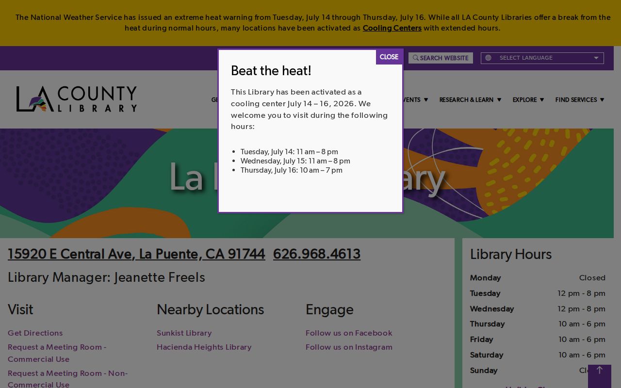 La Puente people search through the local library