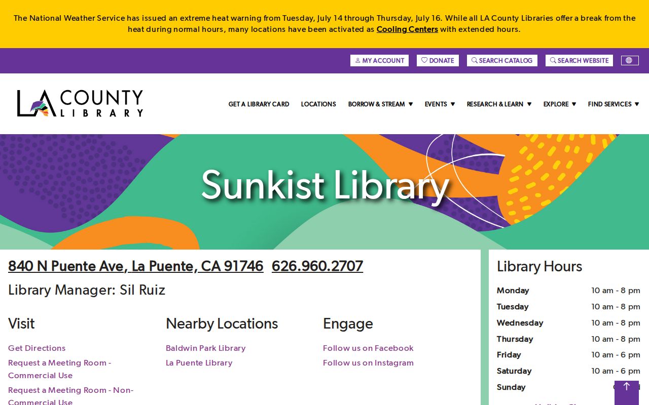 La Puente people search through Sunkist Library