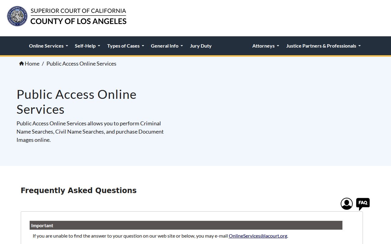 La Puente public records court access FAQ