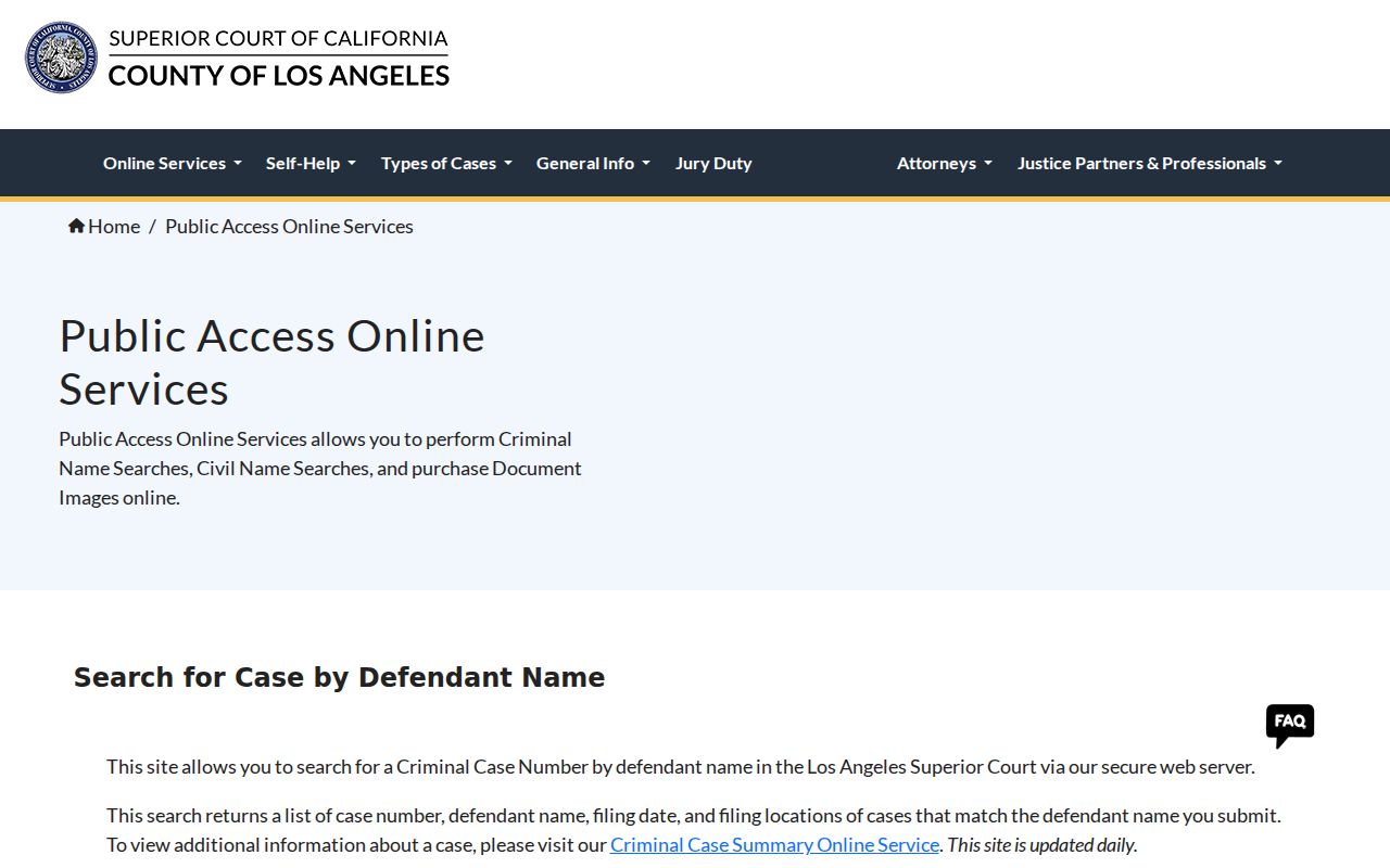 La Puente public records criminal defendant name search